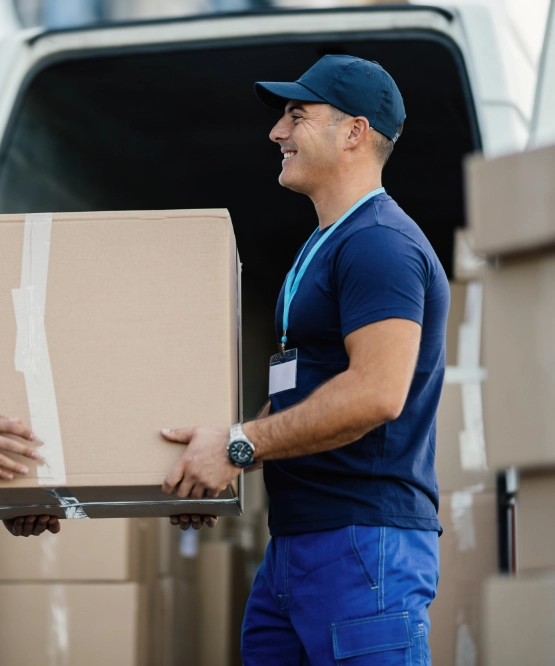 customer signing papers for mover